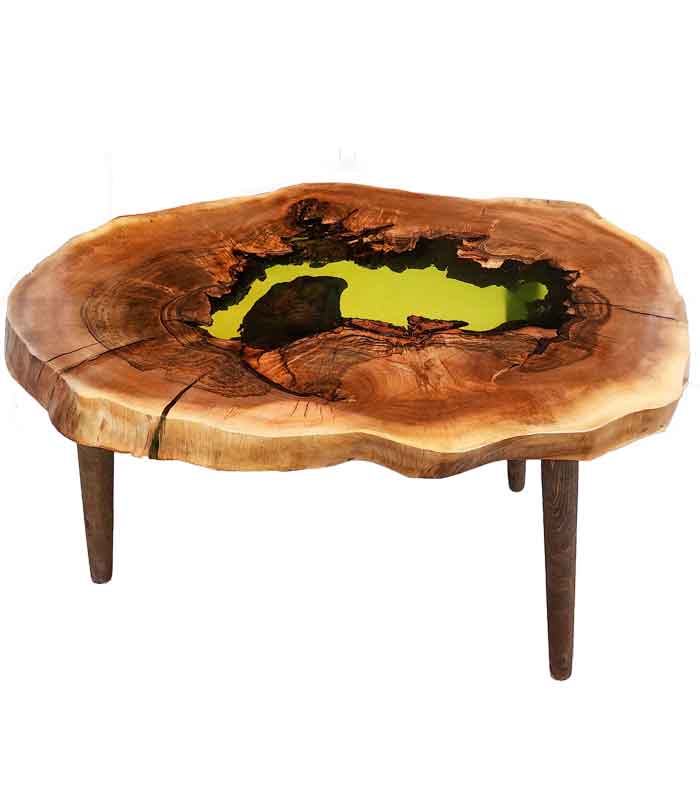 میز چوب گردو و رزین اپوکسی