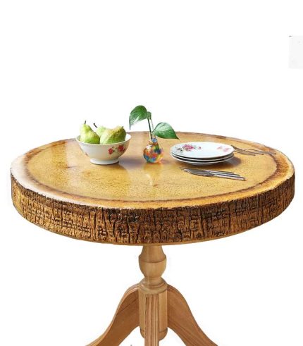 میز گرد با چوب درخت نخل خرما و رزین اپوکسی